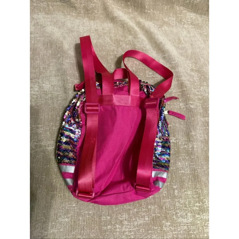 Jojo Siwa Kids Bow Reversible Rainbow Sequin Mini Backpack Pink Multicolor Small